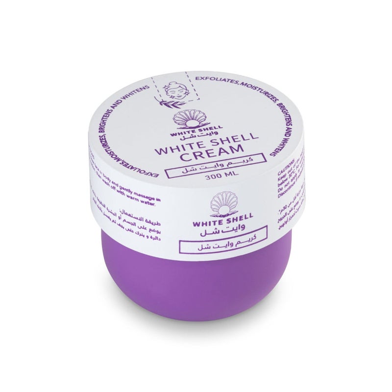 White Shell Brightening, Moisturizing and Exfoliating Cream 300ml - Image 2
